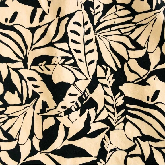 Gap Factory Store pencil skirt 100% cotton in black and tan leaf print sz. 10 - Picture 9 of 13